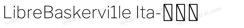 LibreBaskervi1le Ita字体转换
